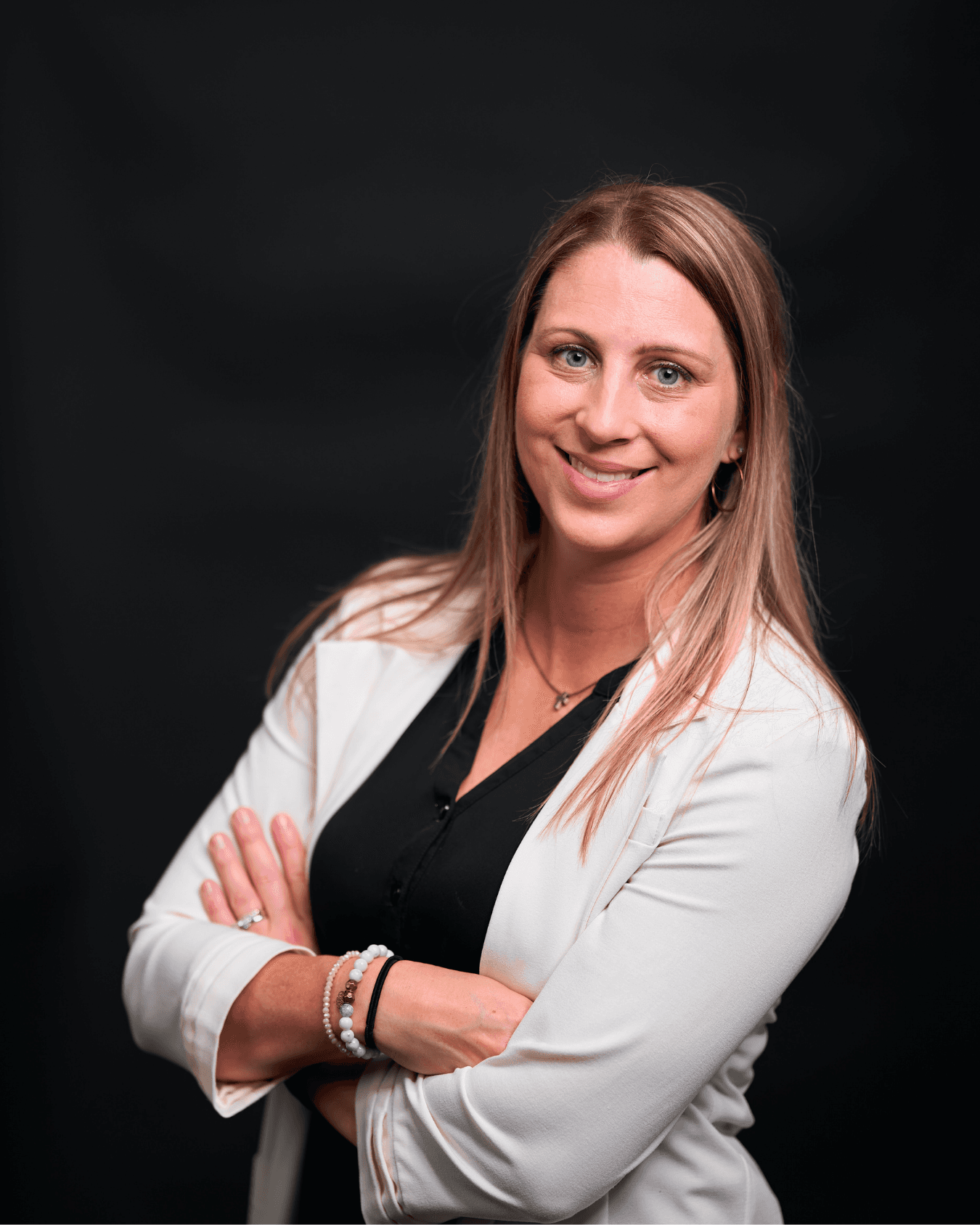 Professional portrait of Chelsea, founder of Chelsea AI Insider, smiling confidently